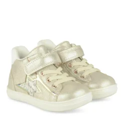 Baskets Montante OR Fille Motif Etoiles Scratch