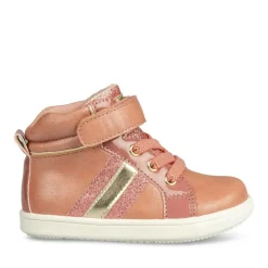 Baskets Montante ROSE Fille Motif Uni Scratch