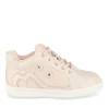 Baskets Montante ROSE Fille Motif Fleuri Lacets