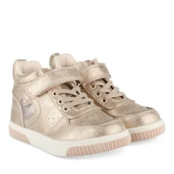 Baskets Montante ROSE Fille Motif Coeurs Scratch