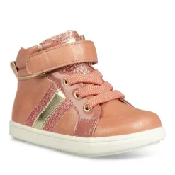 Baskets Montante ROSE Fille Motif Uni Scratch