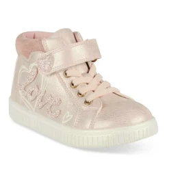 Baskets Montante ROSE Fille Motif Uni Scratch