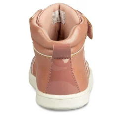 Baskets Montante ROSE Fille Motif Uni Scratch