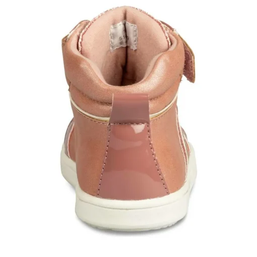 Baskets Montante ROSE Fille Motif Uni Scratch
