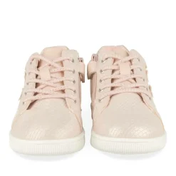 Baskets Montante ROSE Fille Motif Fleuri Lacets