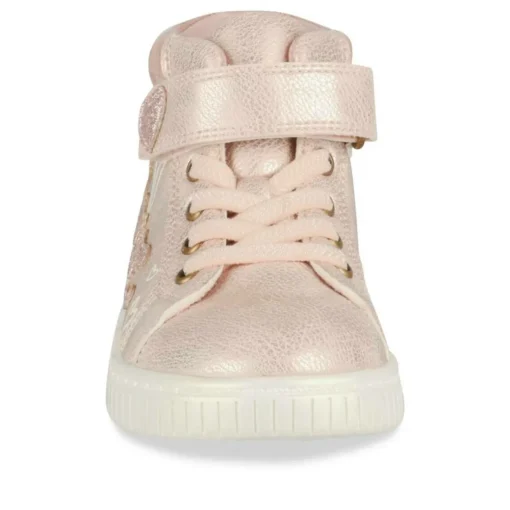 Baskets Montante ROSE Fille Motif Uni Scratch