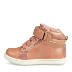 Baskets Montante ROSE Fille Motif Uni Scratch