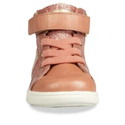 Baskets Montante ROSE Fille Motif Uni Scratch