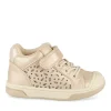 Baskets Montante ROSE PALE Fille Motif Paillettes Scratch