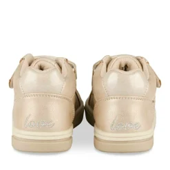 Baskets Montante ROSE PALE Fille Motif Paillettes Scratch