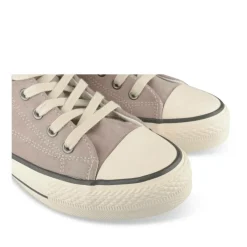 Baskets Montante TAUPE Femme Motif Uni Lacets