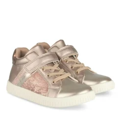 Baskets Montante TAUPE Fille Motif Iridescent Scratch