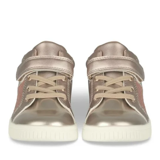Baskets Montante TAUPE Fille Motif Iridescent Scratch