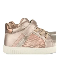 Baskets Montante TAUPE Fille Motif Iridescent Scratch