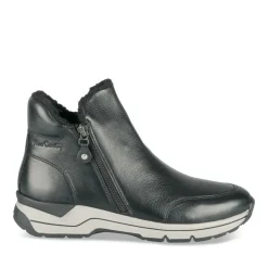 Baskets NOIR Femme CUIR Motif Uni Fermeture éclair