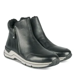Baskets NOIR Femme CUIR Motif Uni Fermeture éclair