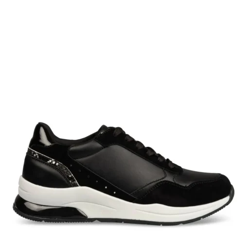 Baskets NOIR Femme Lacets