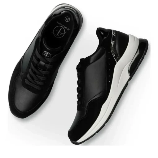 Baskets NOIR Femme Lacets