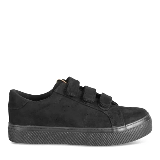 Baskets NOIR Femme Motif Uni Scratch