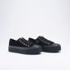 Baskets NOIR Femme Motif Uni Lacets