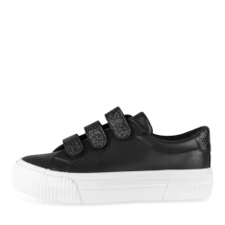 Baskets NOIR Femme Motif Uni A Enfiler