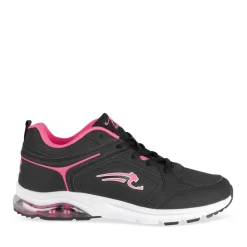Baskets NOIR Femme Motif Uni Lacets