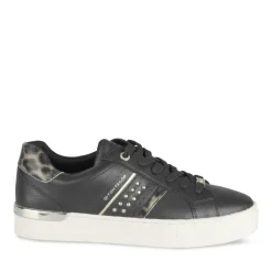 Baskets NOIR Femme Motif Uni Lacets