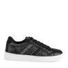 Baskets NOIR Femme Motif Uni Lacets