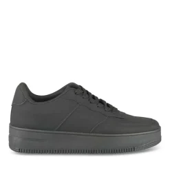Baskets NOIR Femme Motif Uni Lacets