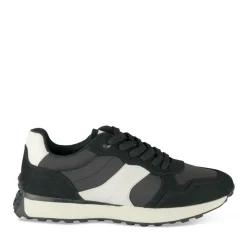 Baskets NOIR Femme Motif Uni Lacets