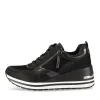Baskets NOIR Femme Motif Uni Lacets