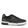 Baskets NOIR Femme Motif Uni Lacets