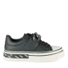 Baskets NOIR Femme Motif Uni Lacets