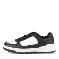 Baskets NOIR Femme Motif Uni Lacets