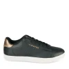 Baskets NOIR Femme Motif Uni Lacets