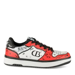 Baskets NOIR Femme Motif Multicolore Lacets