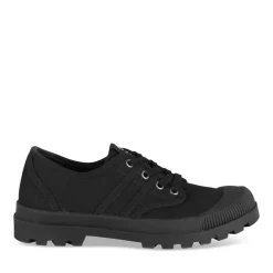 Baskets NOIR Femme Motif Uni Lacets