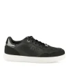 Baskets NOIR Femme Motif Paillettes Lacets