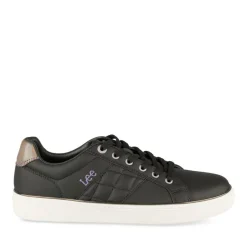 Baskets NOIR Femme Motif Animal Lacets