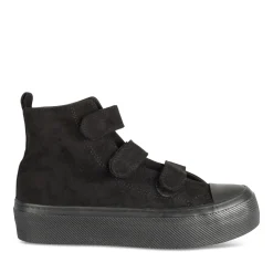 Baskets NOIR Femme Motif Uni Scratch