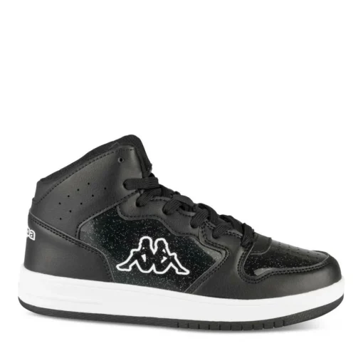 Baskets NOIR Femme Motif Uni Lacets