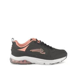 Baskets NOIR Femme Motif Multicolore Lacets