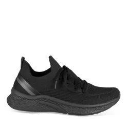 Baskets NOIR Femme Motif Uni Lacets