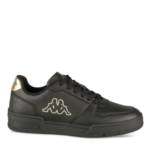 Baskets NOIR Femme Motif Uni Lacets