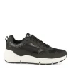 Baskets NOIR Femme Motif Paillettes Lacets