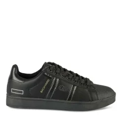 Baskets NOIR Femme Motif Animal Lacets