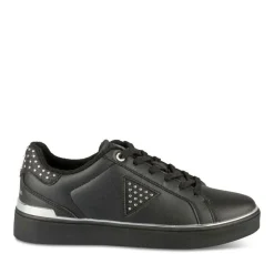 Baskets NOIR Femme Motif Clouté Lacets
