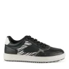 Baskets NOIR Femme Motif Animal Lacets