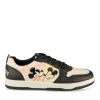 Baskets NOIR Femme Motif Uni Lacets