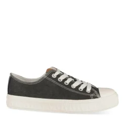 Baskets NOIR Femme Motif Uni Lacets